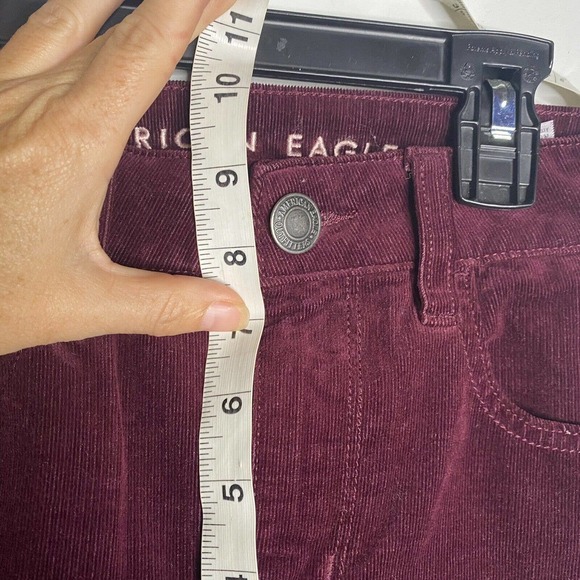 American Eagle Super Stretch Skinny Jeans Corduroy Sz 2 short Wine Purple - Picture 9 of 10